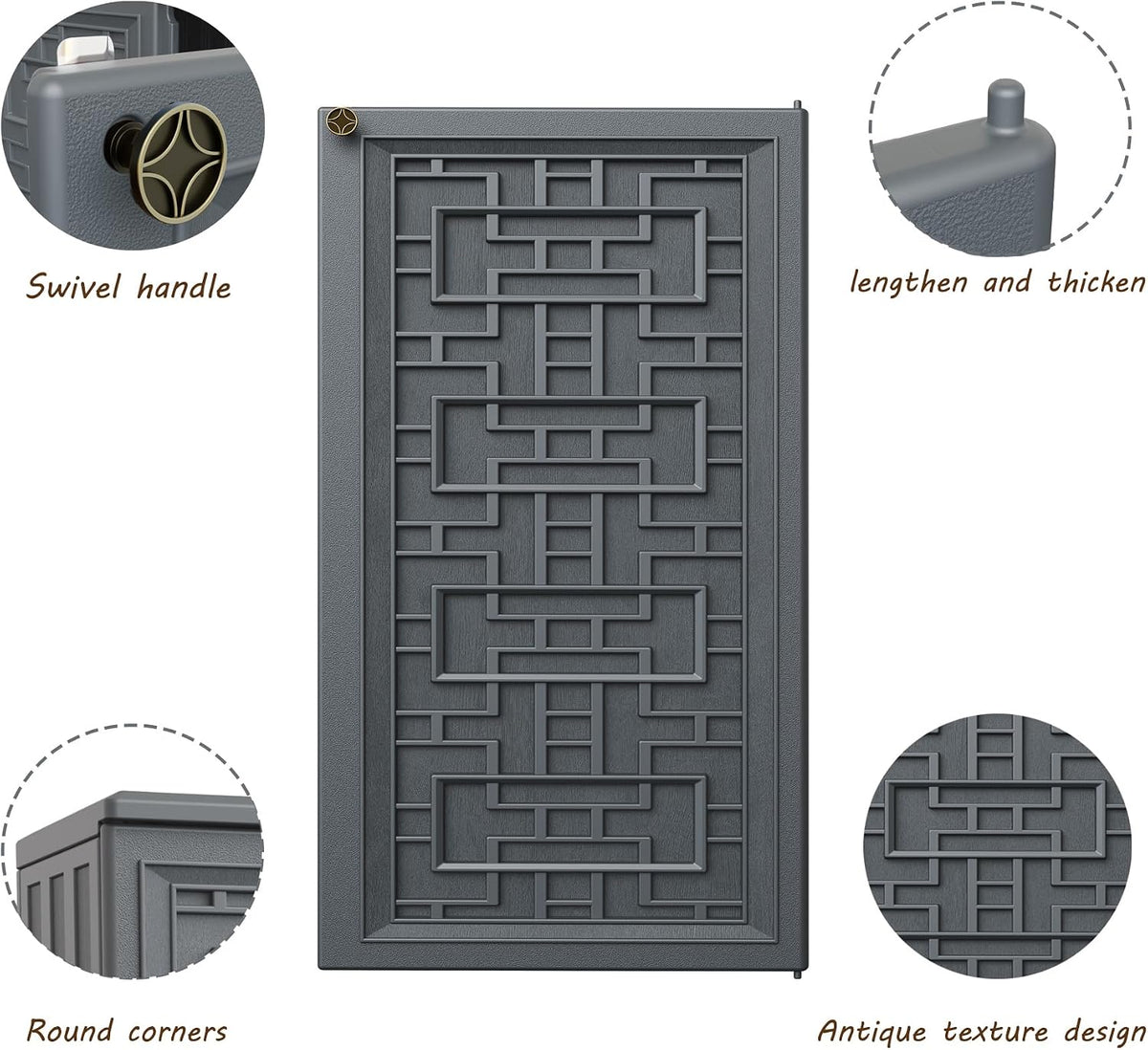 mrosaa indoor outdoor storage cabinet waterproof with shelf,plastic, package contents