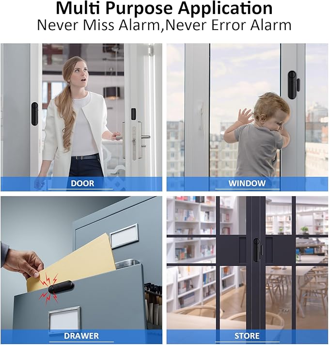 Window and Door Alarm When Opened (5-Pack)
