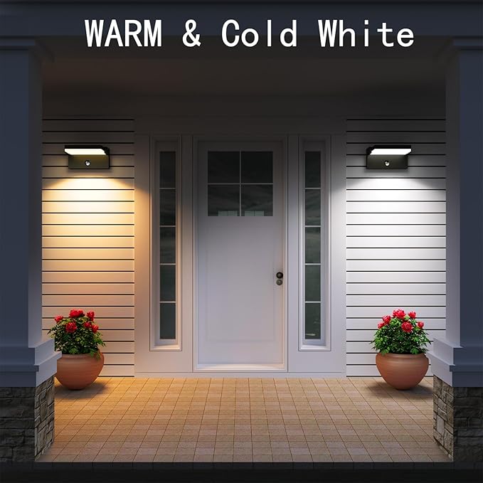 WISELUME 60W LED Outdoor Wall Light – 360° Adjustable Head, Motion Sensor
