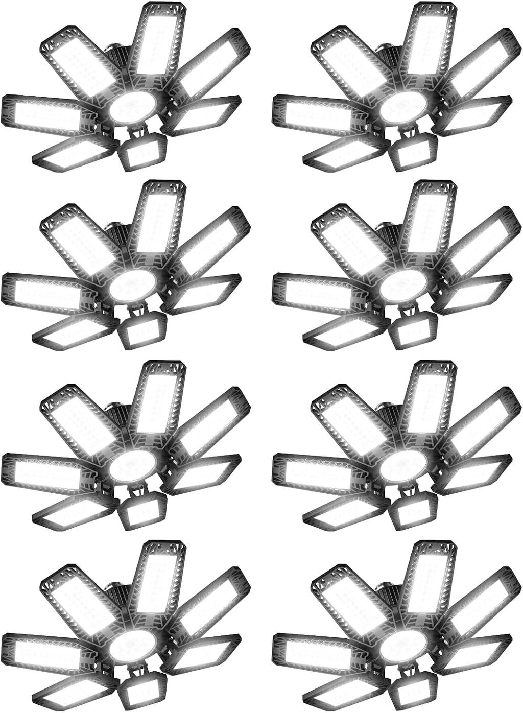 CHENGCHILIT LED Garage Light 8 Pack - 200w 20000LM 6500K Garage Lights Ceiling