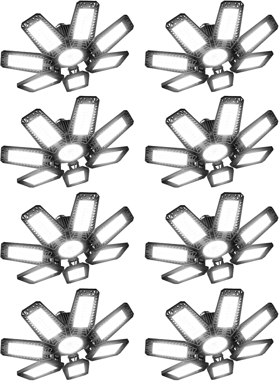 CHENGCHILIT LED Garage Light 8 Pack - 200w 20000LM 6500K Garage Lights Ceiling