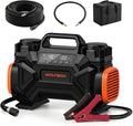 WOLFBOX HyperFlow60D 12V Portable Air Compressor, 60-Minute Runtime Offroad Air Compressor, 150 PSI Heavy Duty Tire Inflator with Auto Stop, Dual Cylinder Air Pump for Off-Road,4x4 Vehicle,Pickups,RVs