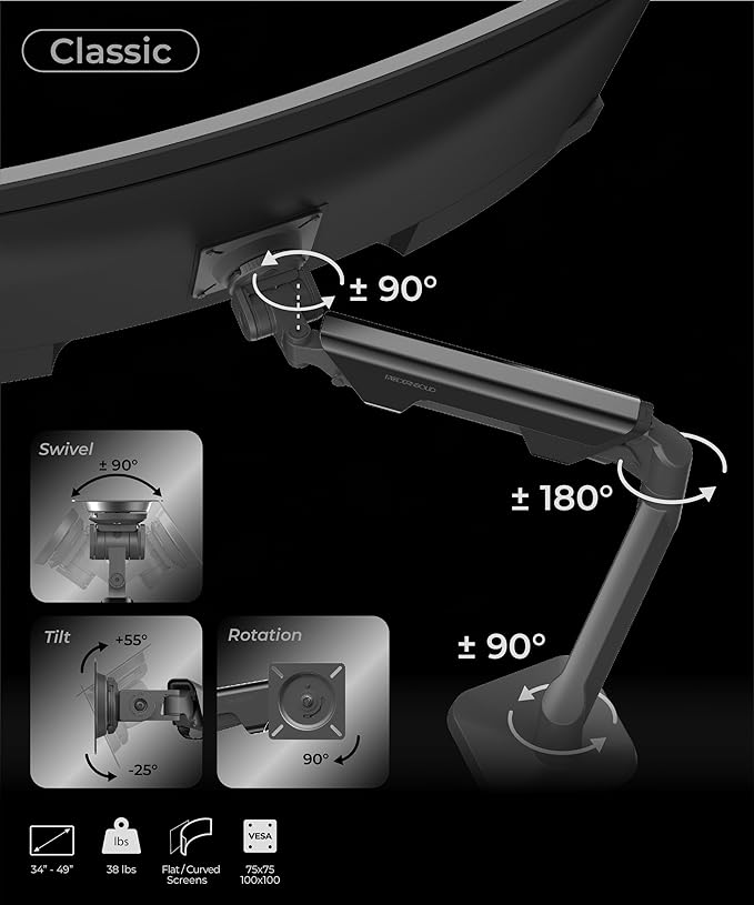 Modernsolid Heavy Duty Monitor Arm Desk Mount
