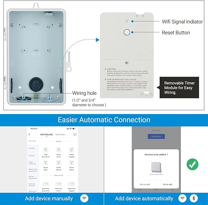 DEWENWILS Pool Timer, WiFi Timer Switch, Heavy Duty 40A 120-277 VAC 2HP