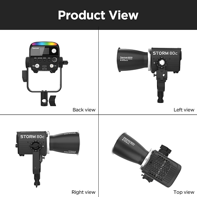 Aputure Storm 80c RGB LED Video Light - 80W Full-Color Point Source Fixture
