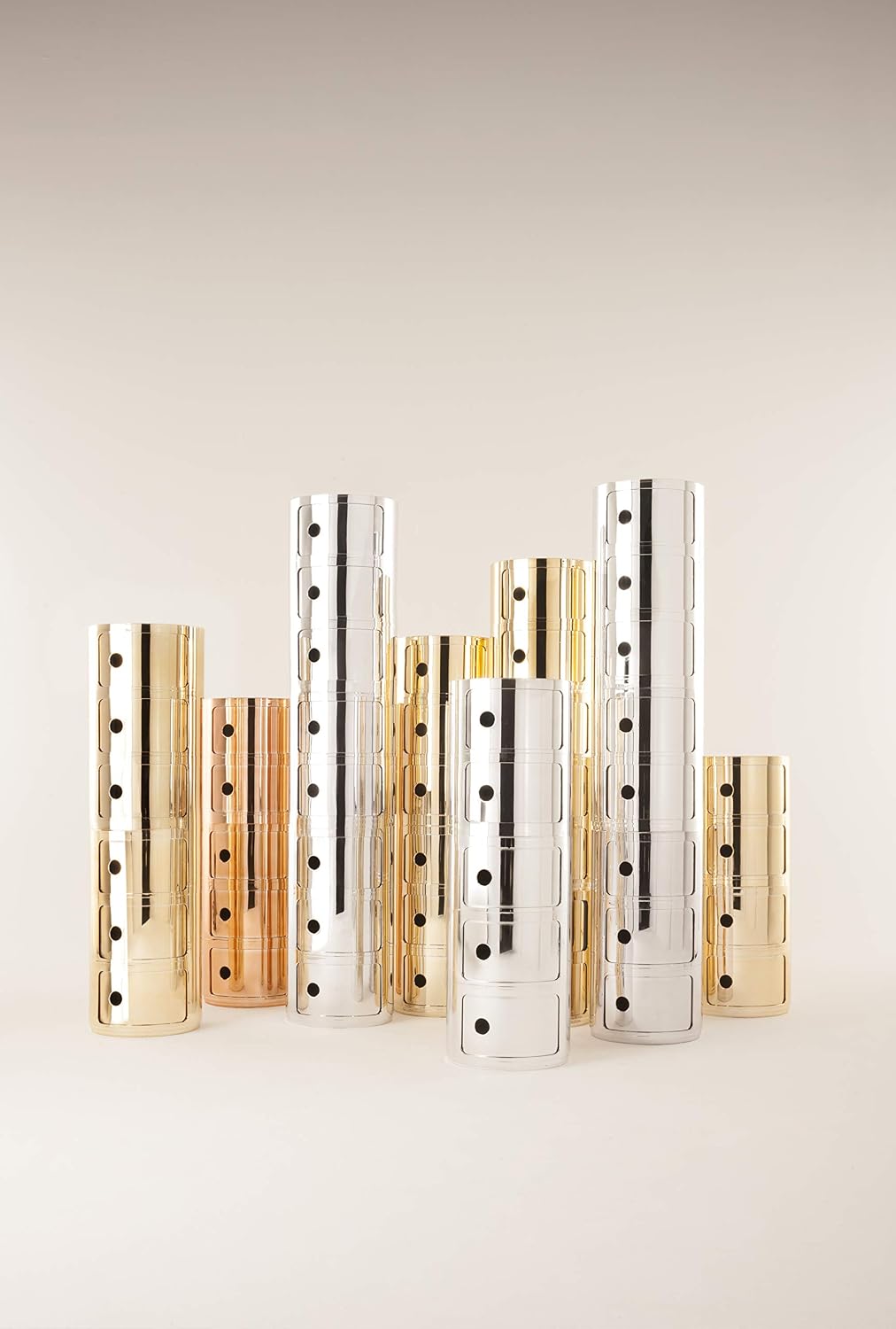 kartell 5967/rr componibili drawers by anna castelli ferrieri showing dimensions
