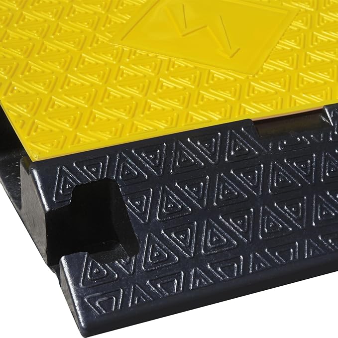 OranLite Rubber Cable Protector Ramp, Heavy Floor Cable Wire Cord Cover Speed