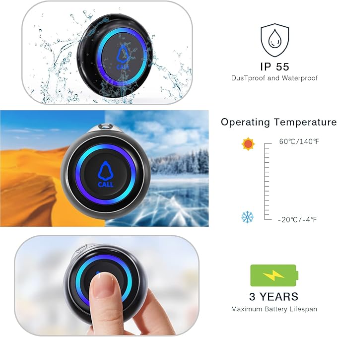 Caregiver Pager, Wireless Call Button