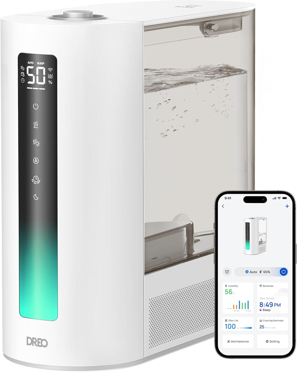 DREO 6L Humidifiers for Bedroom, Smart Warm & Cool Mist for Large Room