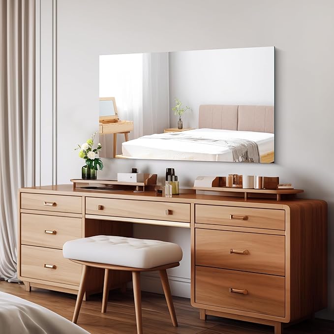 CILIBER Frameless Mirror, 24x40 Inch Rectangle Bathroom Mirrors