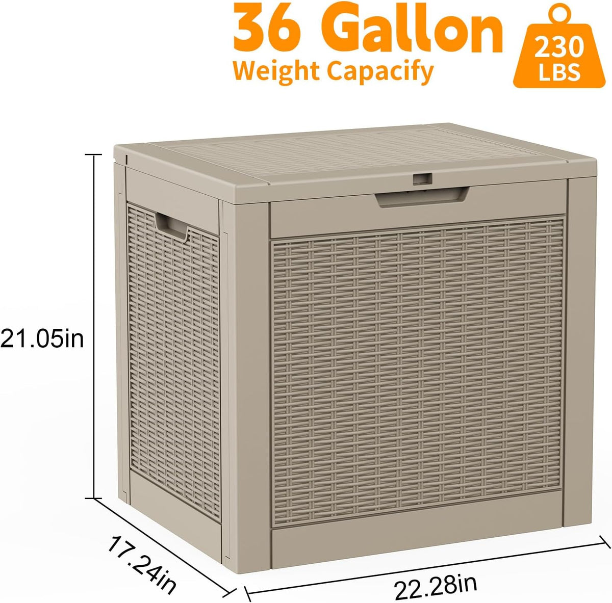 easyup 36 gallon deck box small deck box shown in use