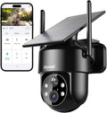LITYMOL 2K 2.4g WiFi Security Cameras Wireless Outdoor, 360° View Solar Cameras for Home Security, Color Night Vision, Motion Detection, 2-Way Audio, Spotlight Siren Alarm, SD/Cloud Storage