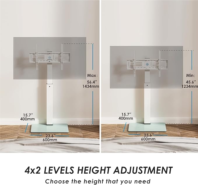 FITUEYES Swivel Floor TV Stand