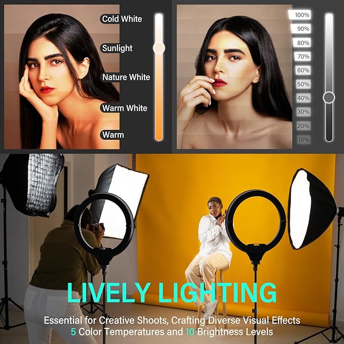UBeesize 14'' Foldable Ring Light