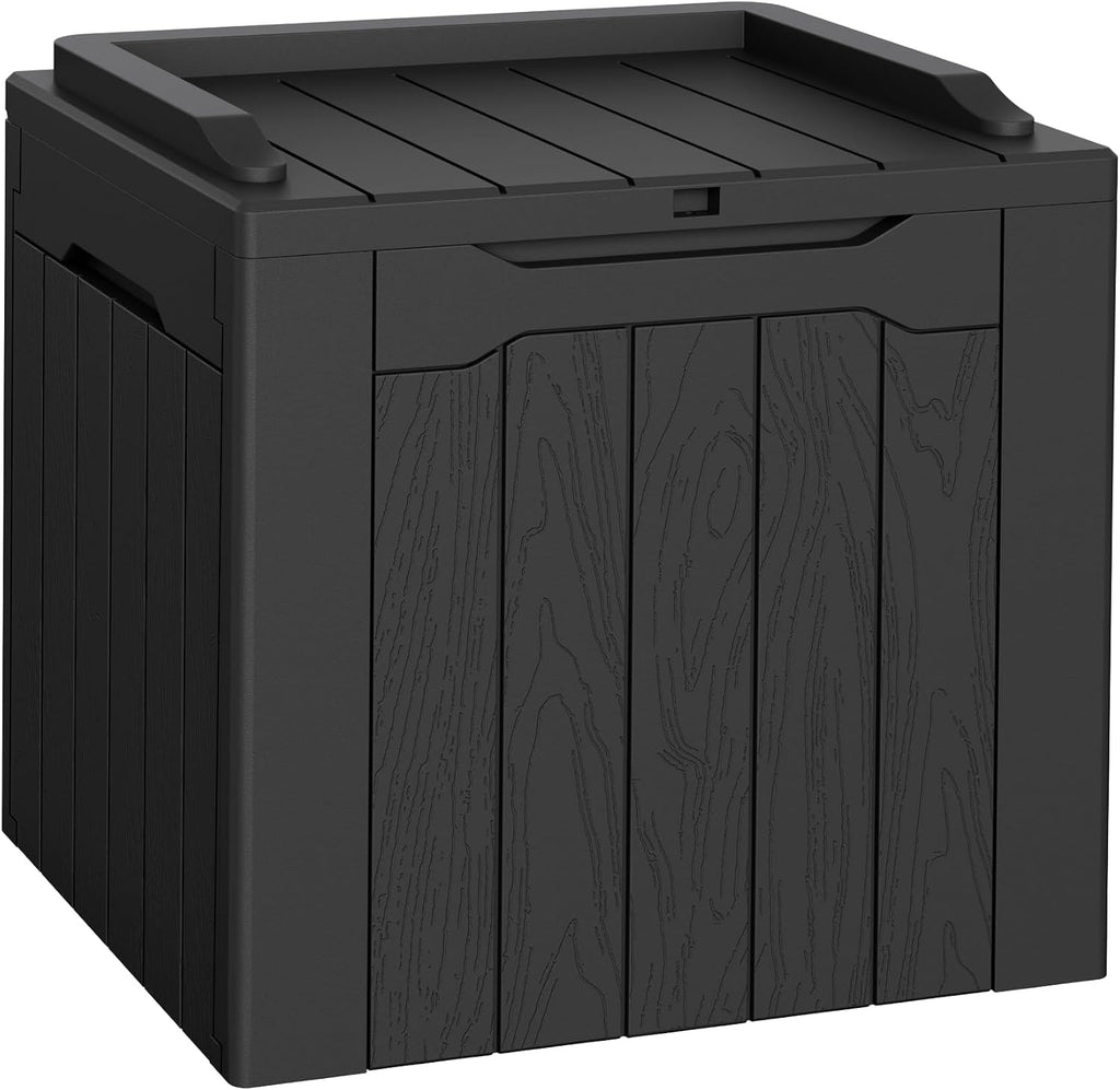 Flamaker Deck Box 31 Gallon Waterproof Resin Small Storage Box with Lid
