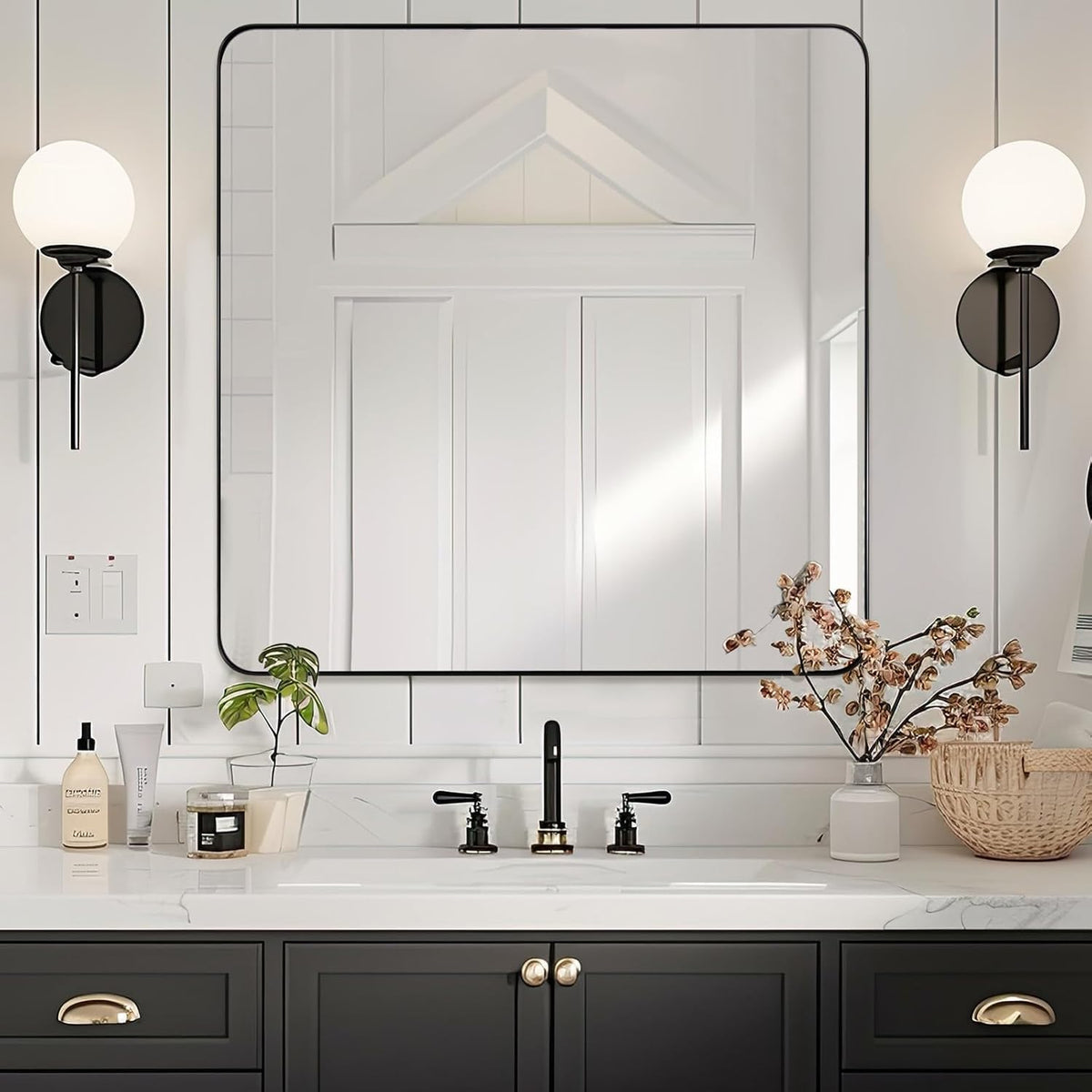 ANDY STAR Black Bathroom Mirrors