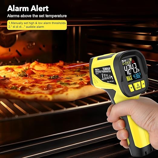 Infrared Thermometer Temperature Gun, TEMIRUP Non-Contact Digital IR Laser Temp