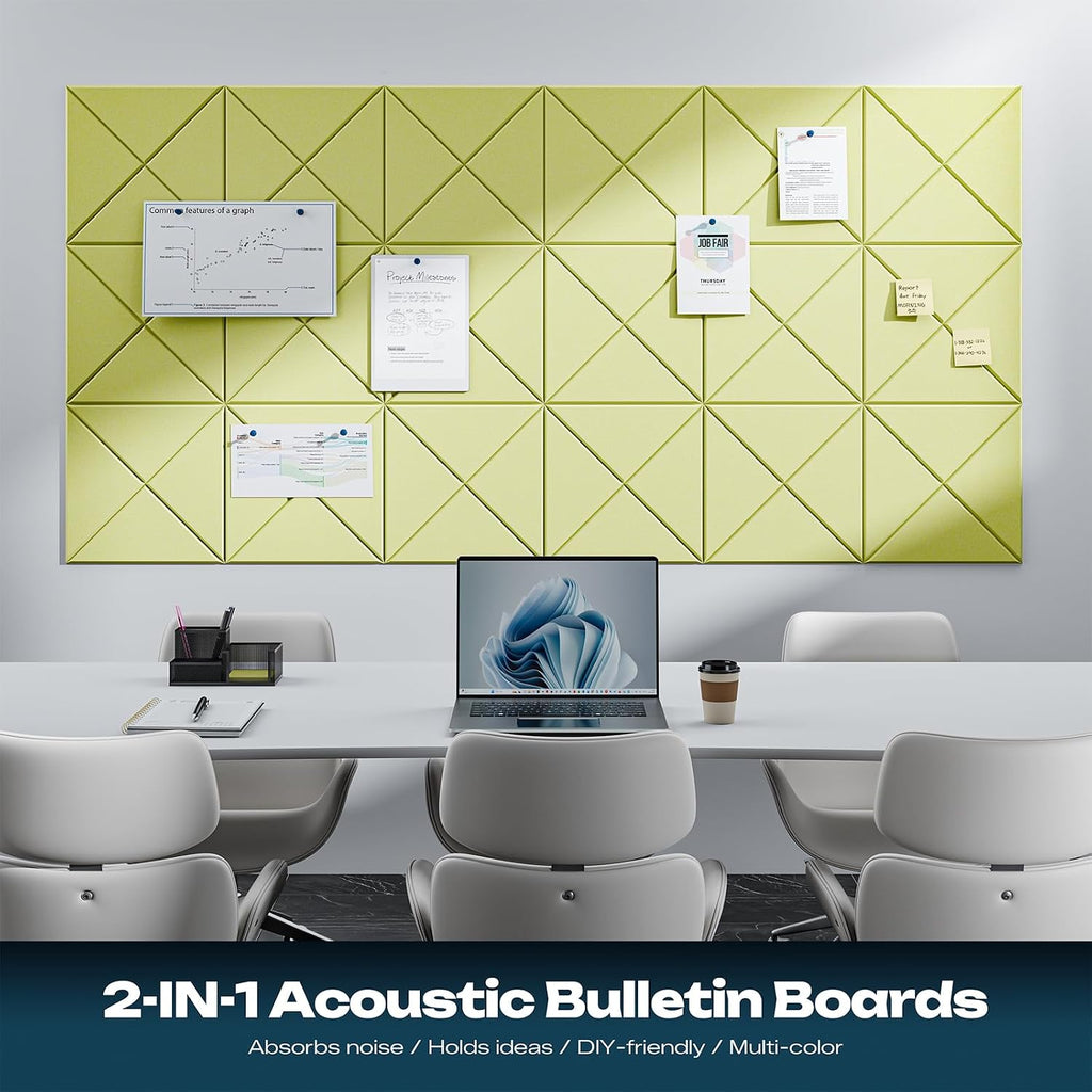 sonicism 22 pack x-lined acoustic panels, side view