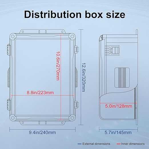 Namunanee Outdoor Electrical Junction Box, ABS Water Resistant Enclosure