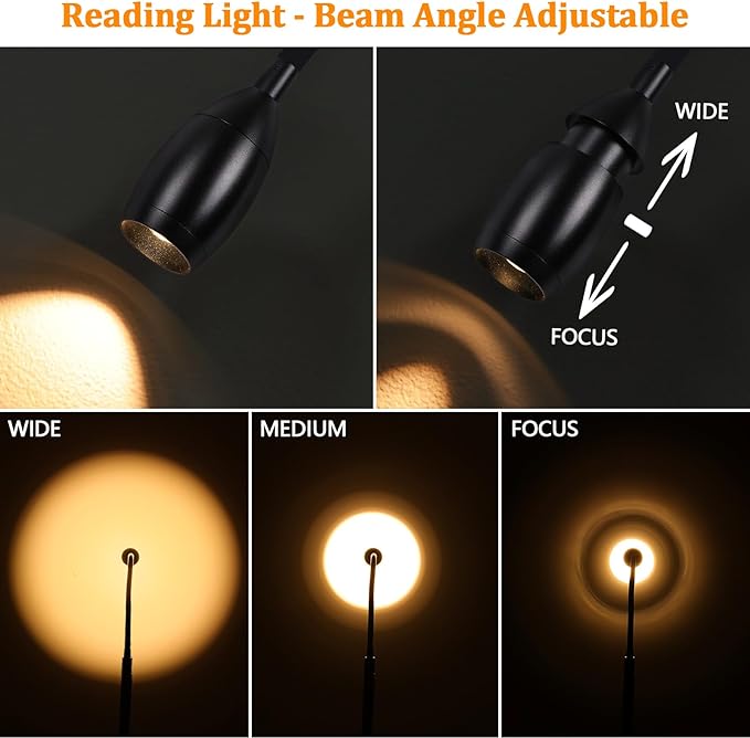 LED Torchiere Floor Lamp with Gooseneck Reading Light, Remote Control Standing
