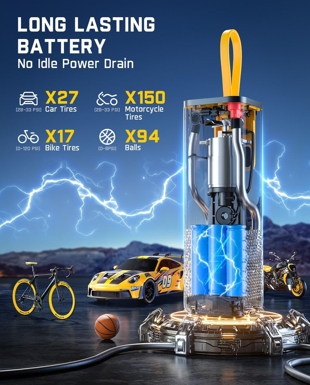 Fanttik X9 APEX Portable Air Compressor for Car Tires, 35s Fast Inflation