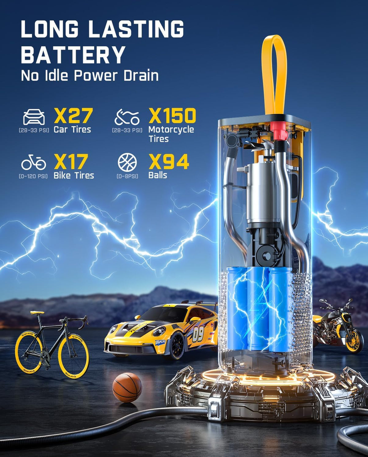 Fanttik X9 APEX Portable Air Compressor for Car Tires, 35s Fast Inflation
