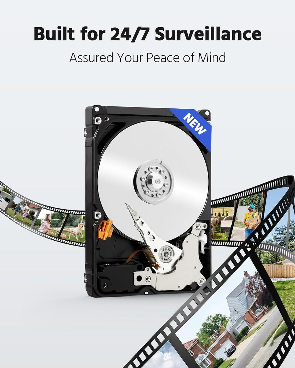 annke 8ch h.265+ 3k lite wired security camera showing dimensions