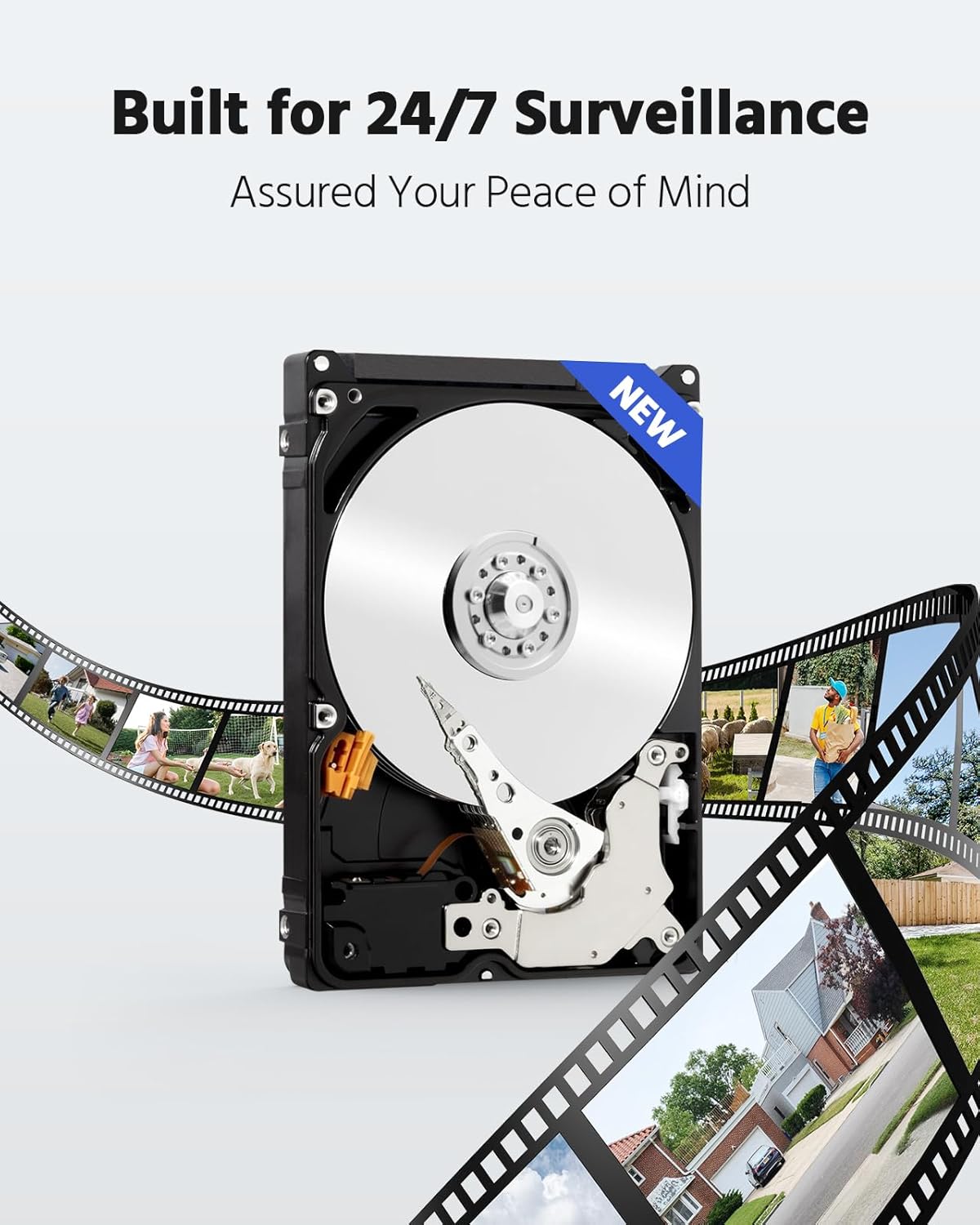 annke 8ch h.265+ 3k lite wired security camera showing dimensions