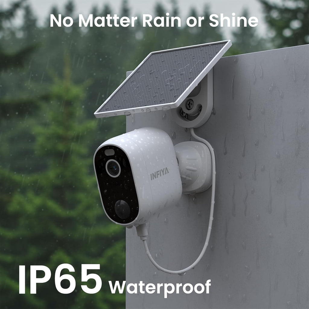 infiya security cameras wireless outdoor, solar & battery, view 9