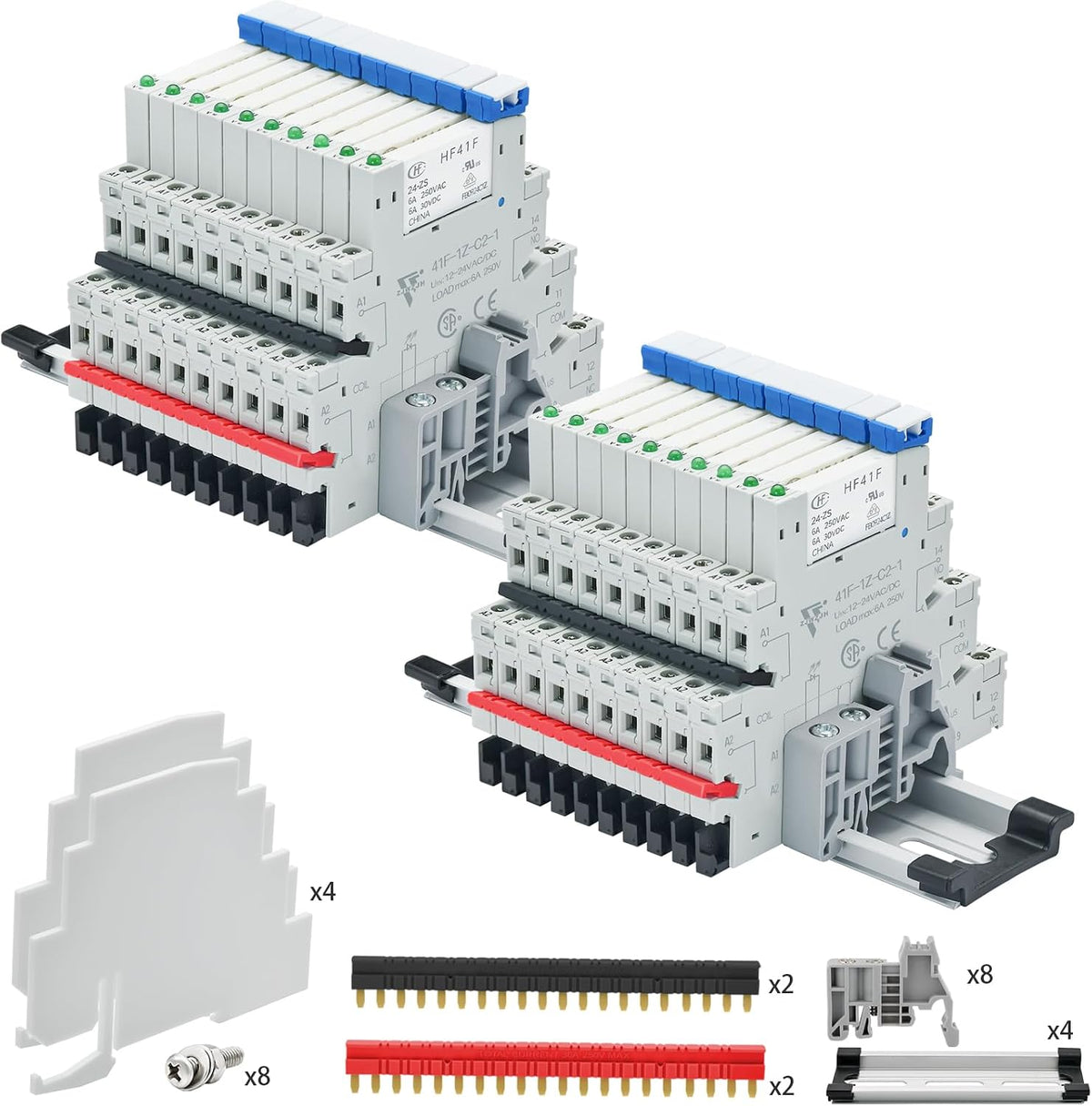 20Pcs Miniature Power Relay DC24V HF41F/24-ZS 1NO 1NC 6A SPDT