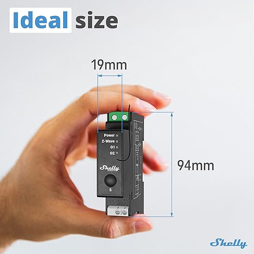 Shelly Wave Pro 2PM US LR | Z-Wave Long Range 2-Channel Smart Relay Switch