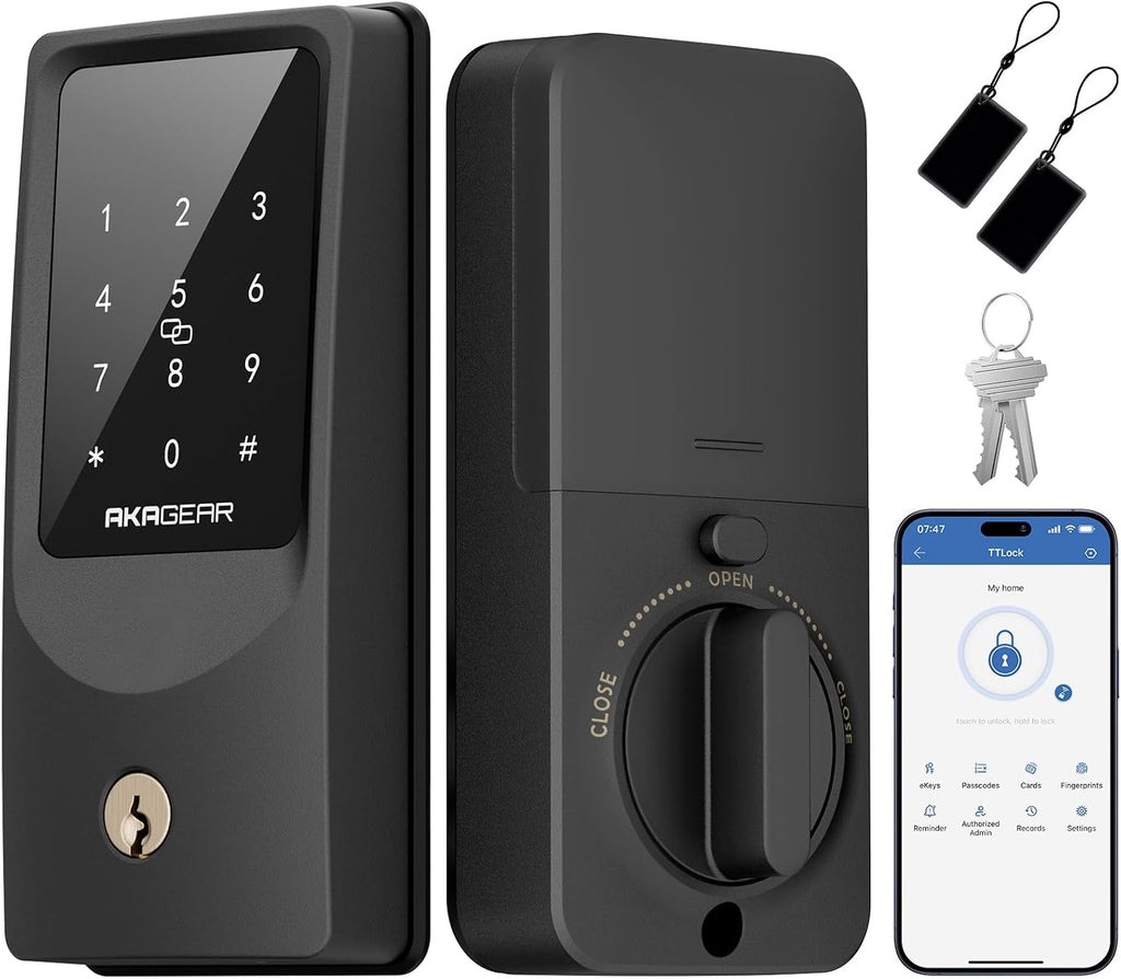 AkaGear WiFi Smart Lock Keyless Entry Door Lock
