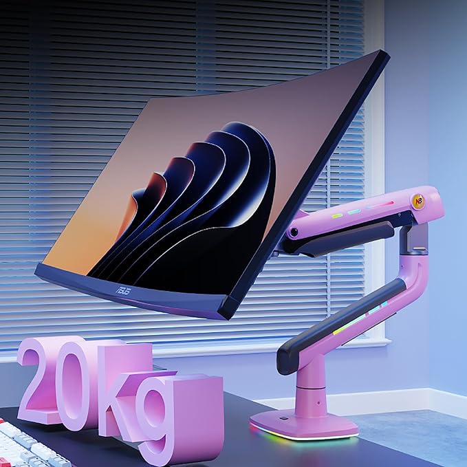 NB Gaming Monitor Arm or for 32 to 60 Inches Screen, Load up to 20 kg, VESA