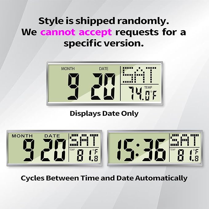 Modern Round Retro Digital and Analog Wall Clock Silent Calendar Colorful World