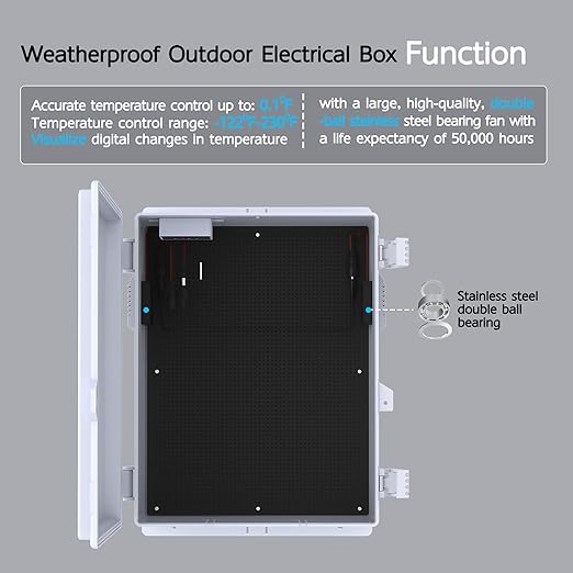 Akwscyby Outdoor Electrical Box, Waterproof Electrical Junction Box IP65 ABS