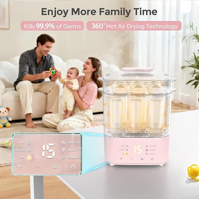 Bottle Sterilizer and Dryer, All-in-One Electric Steam Sterilizer Bottle