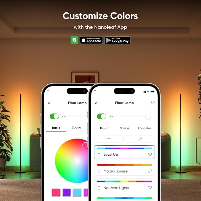 Nanoleaf Matter Smart Floor Lamp, LED Standing Lamps Work