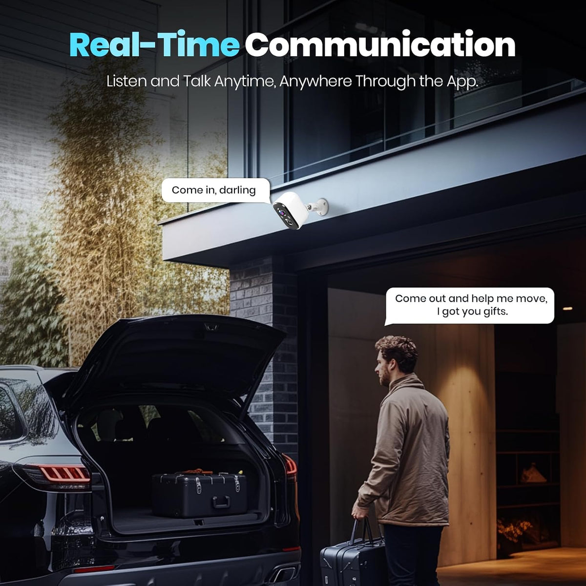techage 2k security cameras wireless outdoor, with ai, package contents