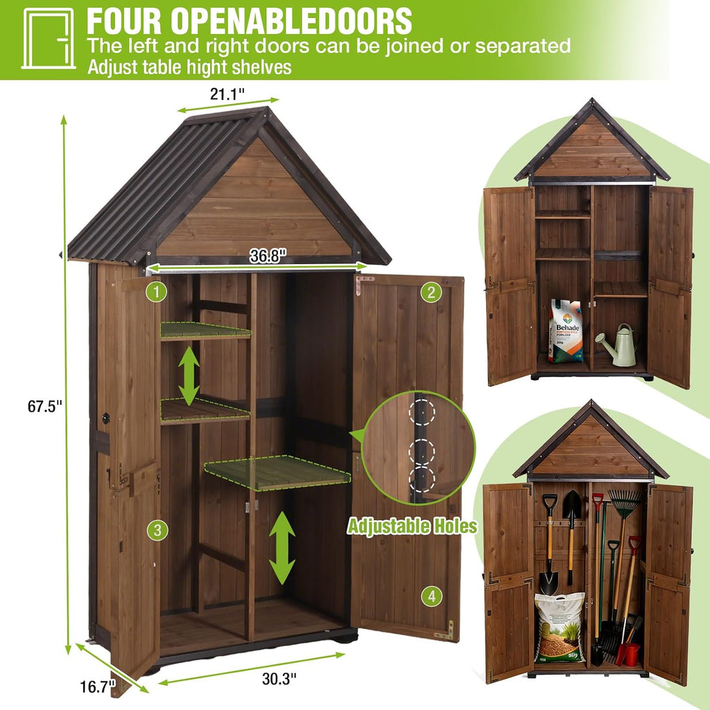 gutinneen outdoor storage cabinet, upgraded with durable front, package contents