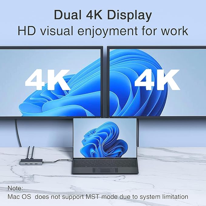 USB C Docking Station Dual Monitor Adapter