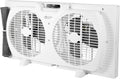 Comfort Zone Window Fan for Bedroom, 9 inch 3 Speed Dual Fans
