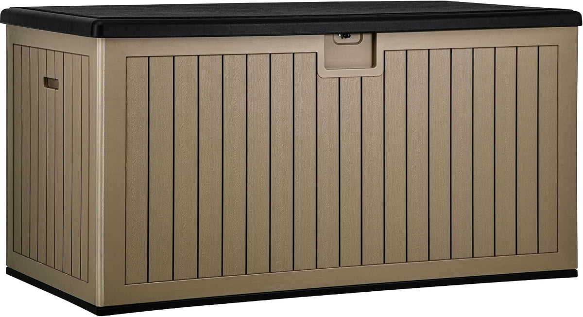 YITAHOME 260 Gallon Large Deck Box with Divider & Side Handles
