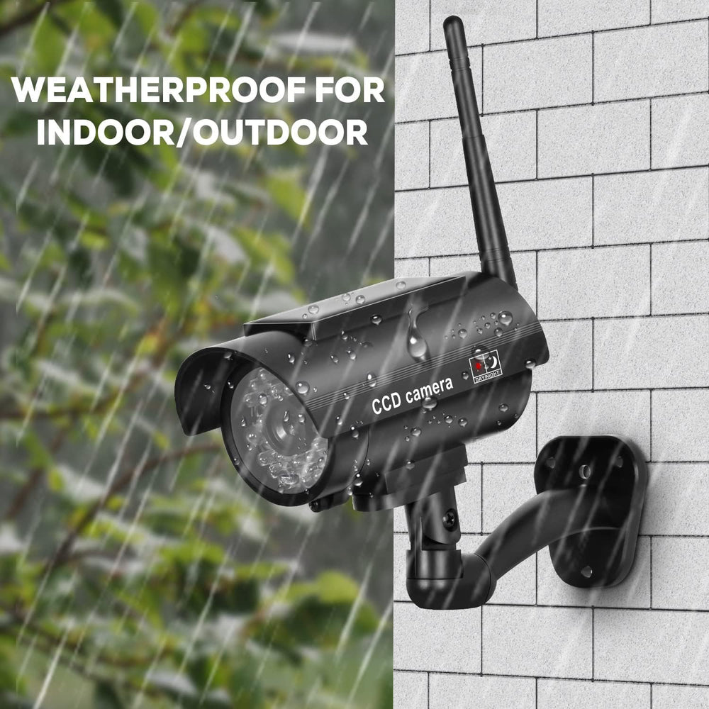 BNT Solar Powered Fake Security Camera, Bullet Dummy Security Camera Simulate...