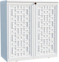Mrosaa Indoor Outdoor Storage Cabinet Waterproof with Shelf, Off White Plastic Outdoor Cabinets for Patio/Garden/Backyard, Size 34.3''L*15''W*36.2''H