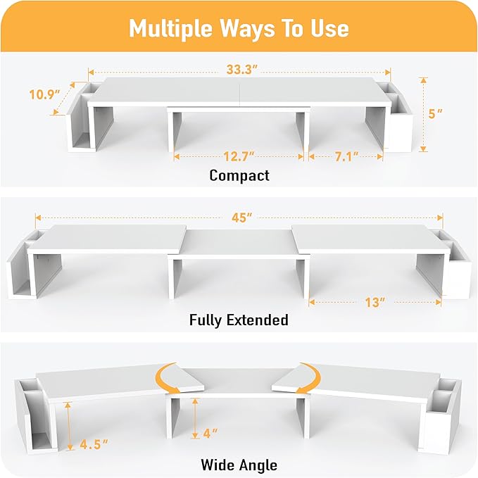 Simple Houseware Desk Dual Monitor Stand Riser