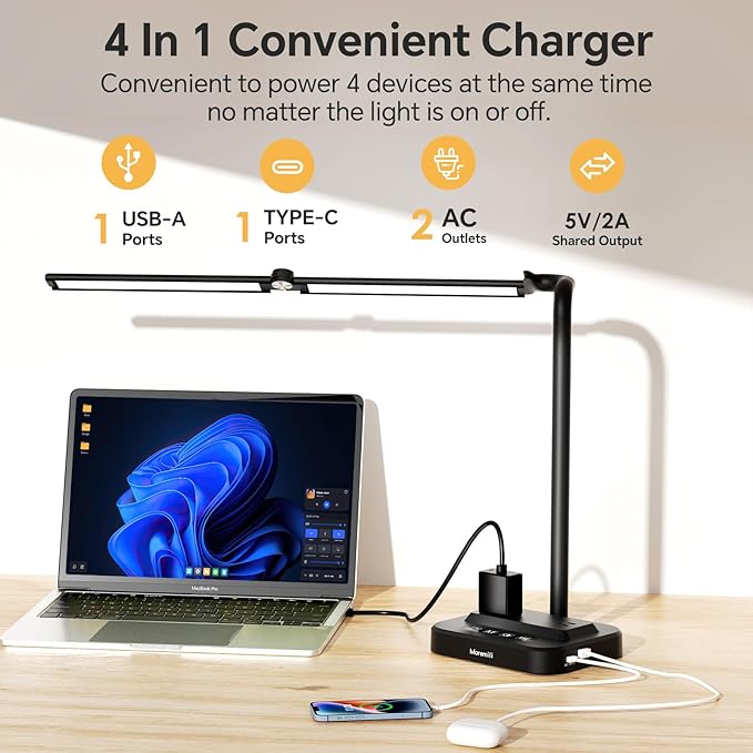 Moremili Adjustable LED Desk Lamp