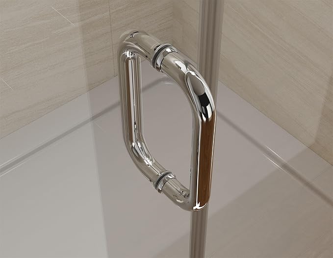 Pivot Swing Shower Door, Adjustable Width 58.9-60" W x 74" H Semi-Frameless