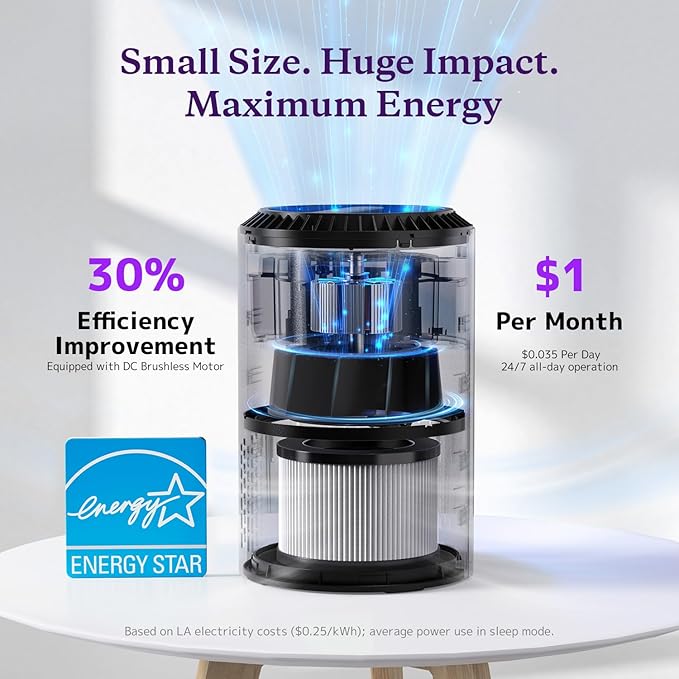AROEVE Air Purifiers for Bedroom Home, Air Purifier For Smoke Pollen Dander