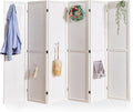 Pegboard Display, 5.6Ft Wooden Room Divider Folding Privacy Screens Portable