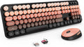 Nowlike Wireless Keyboard and Mouse Combo, Retro Typewriter Keyboard